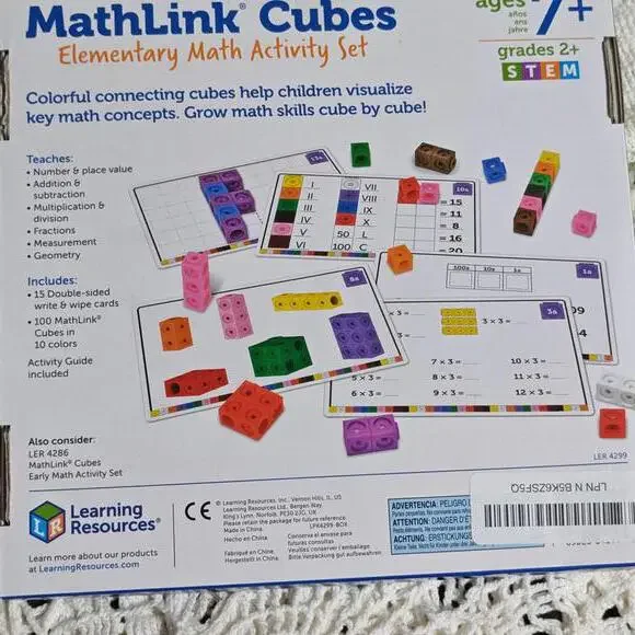 Learning Resources MathLink Cubes Elementary Math Activity Set - Picture 2 of 3